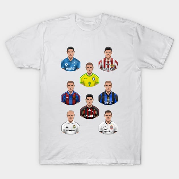 Ronaldo Nazario Career T-Shirt by Astvdesign